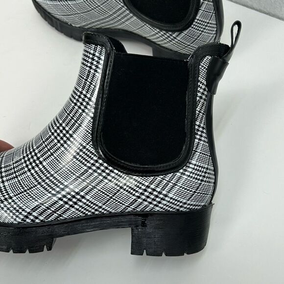 JEFFREY CAMPBELL Platform Lug Houndstooth Chelsea Chunky Heel Boots - Picture 3 of 10